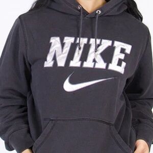 Nike Swoosh Spellout Black Sweatshirt Sz XXL Men